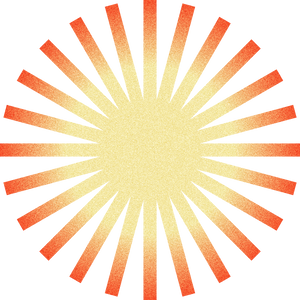 Grainy Gradient Buildable Brutalist Sun Blaze Shape