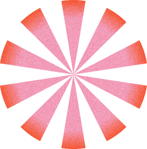 Grainy Gradient Buildable Brutalist Radial Ray Burst Shape